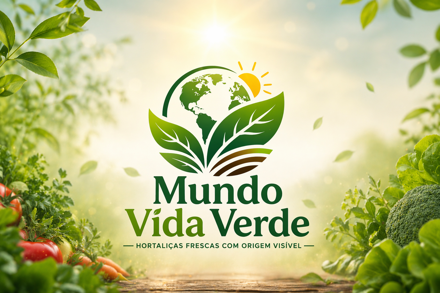 Composição de marca com folhagem